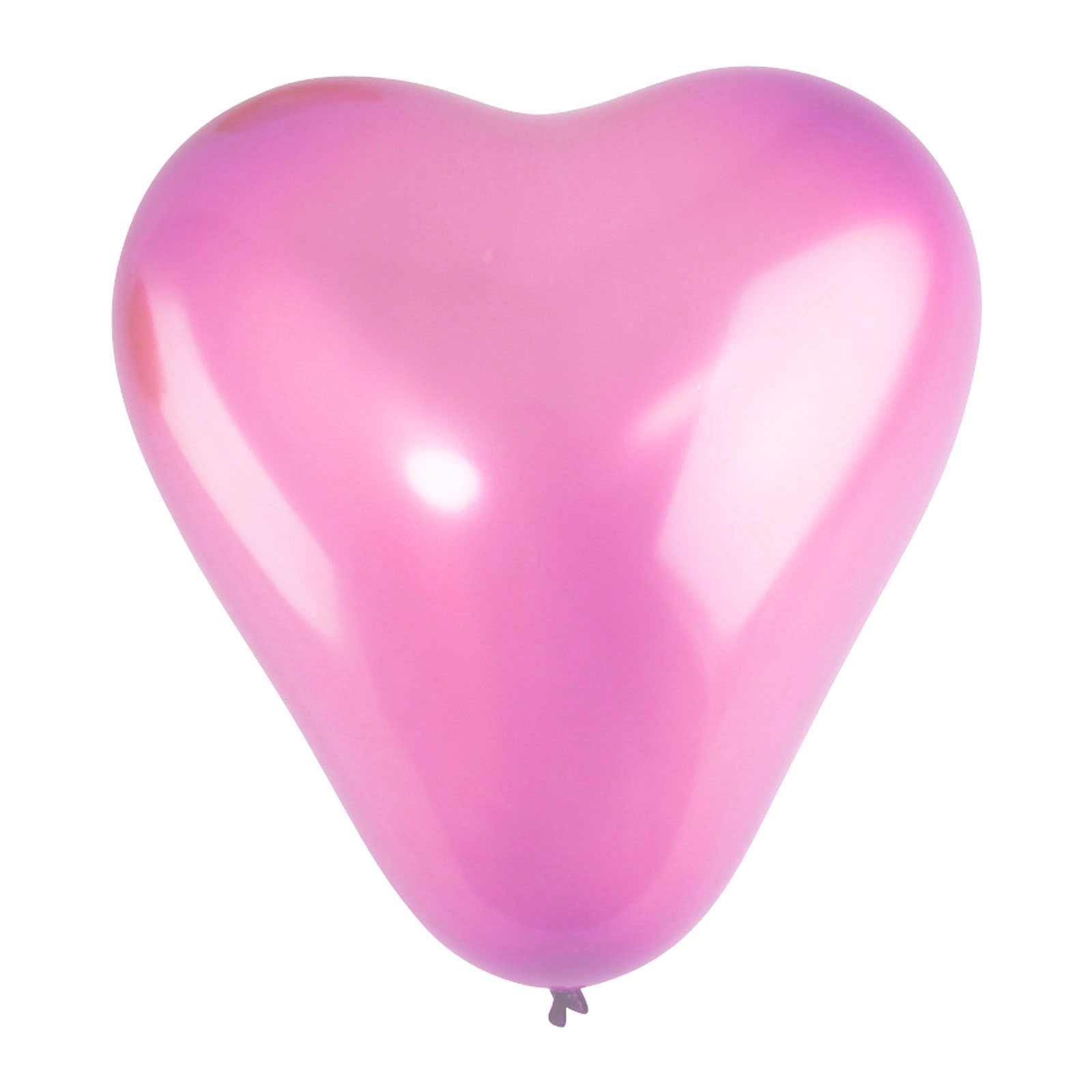 75x Assorted Heart Latex Balloons