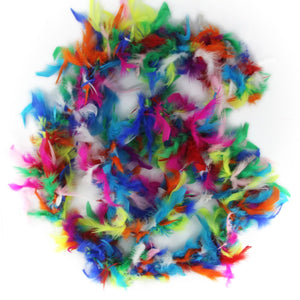Deluxe Multicolour Rainbow Feather Boa