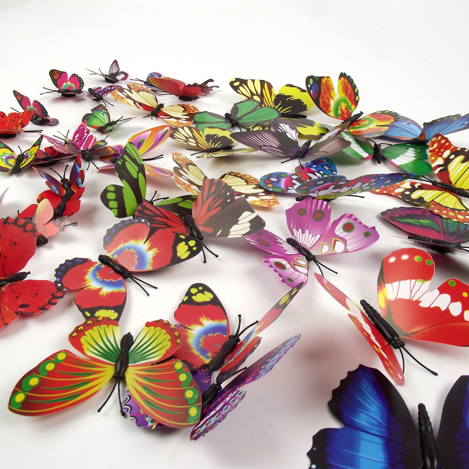 Magnetic Fluttering Butterflies in 3 Sizes! Artificial Fake Decorations Craft