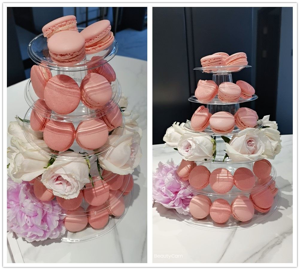 Transparent Tiered Macaron and Treat Display Stand - Rack Donut Cupcake Mini