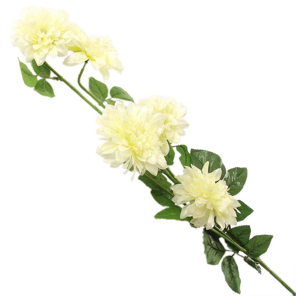 5 Head Glitter Spiky Chrysanthemum Spray