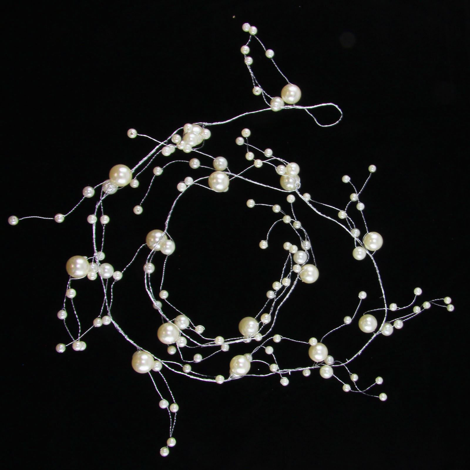 Alternating Giant Pearl Wired Garland