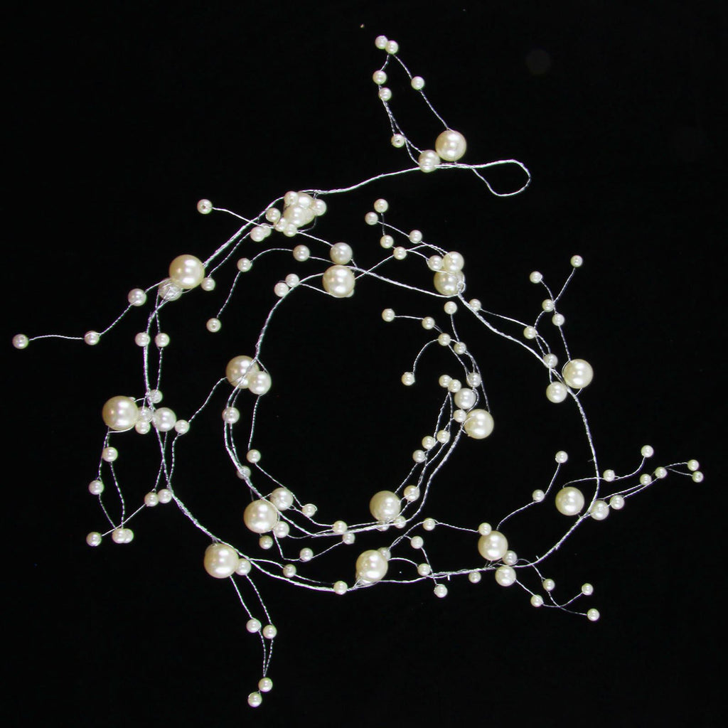 Alternating Giant Pearl Wired Garland