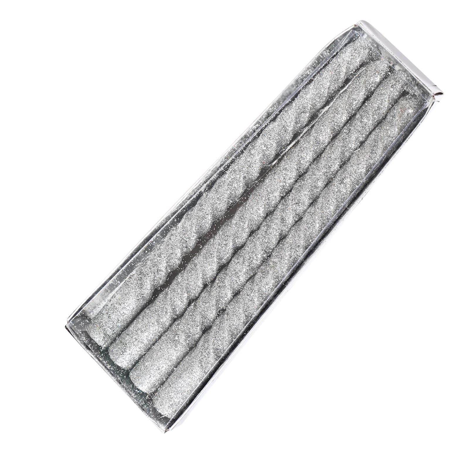 Full Glittered Metallic Taper Candles