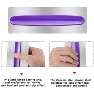 Stainless Steel Metal Cake Icing Smoother Scraper