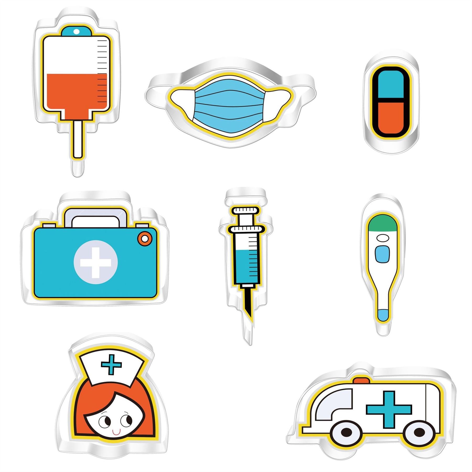 Stainless Steel Medical Kit Cookie Cutter and Cake Molds - Ambulance, First aid kit, and other shapes Biscuit cutter