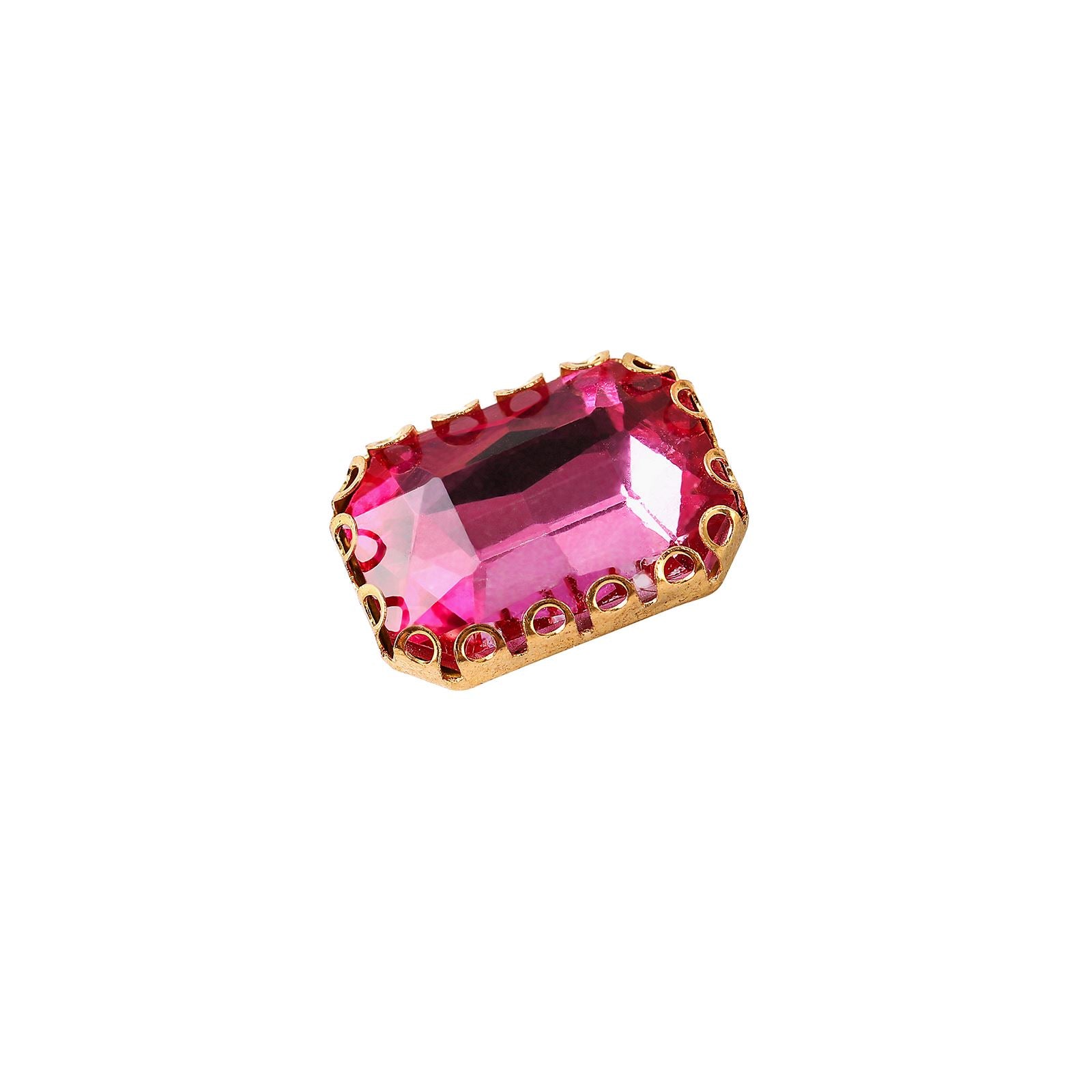 Coloured Large Rectangular Rhinestones in Setting