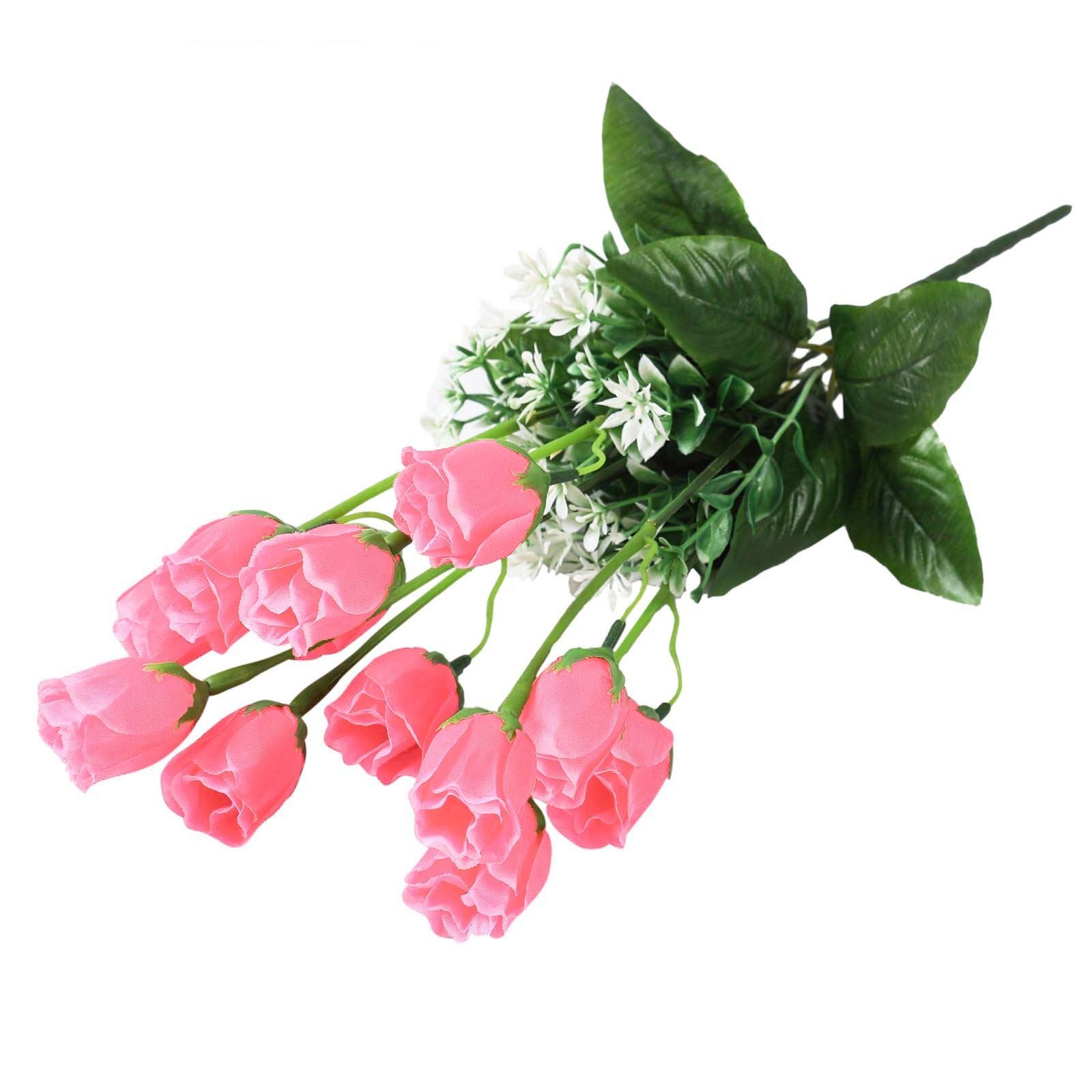 10 Head Small Tulip Rosebud Flower Bunch