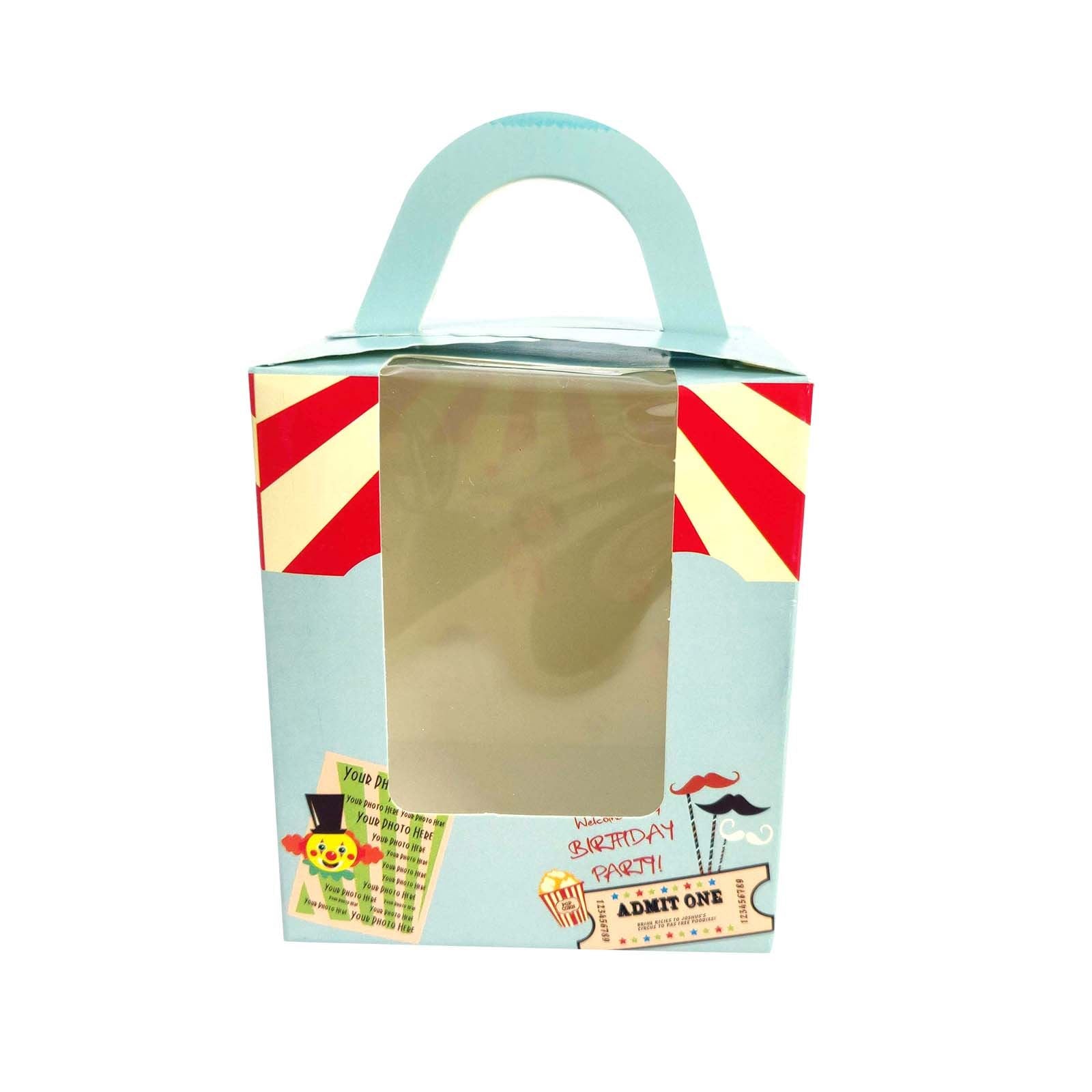 Vintage Printed Large Single Cupcake Boxes
