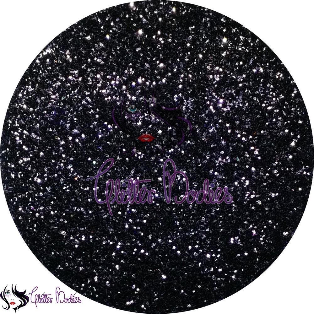 Glitterbodies Cosmetic Grade Fine Festival Glitter Pigments [Black]