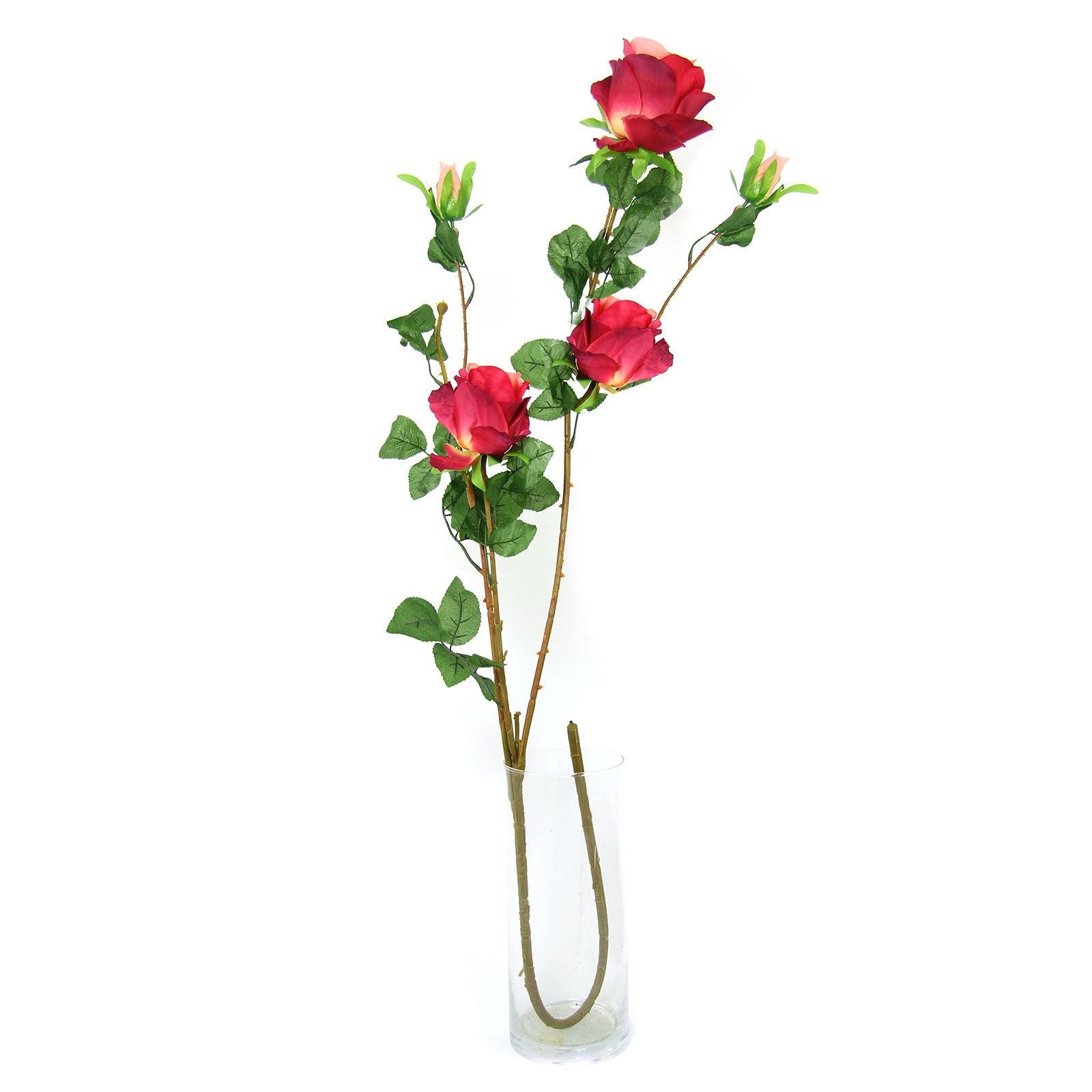5 Head Large Premium Rose Bud Spray