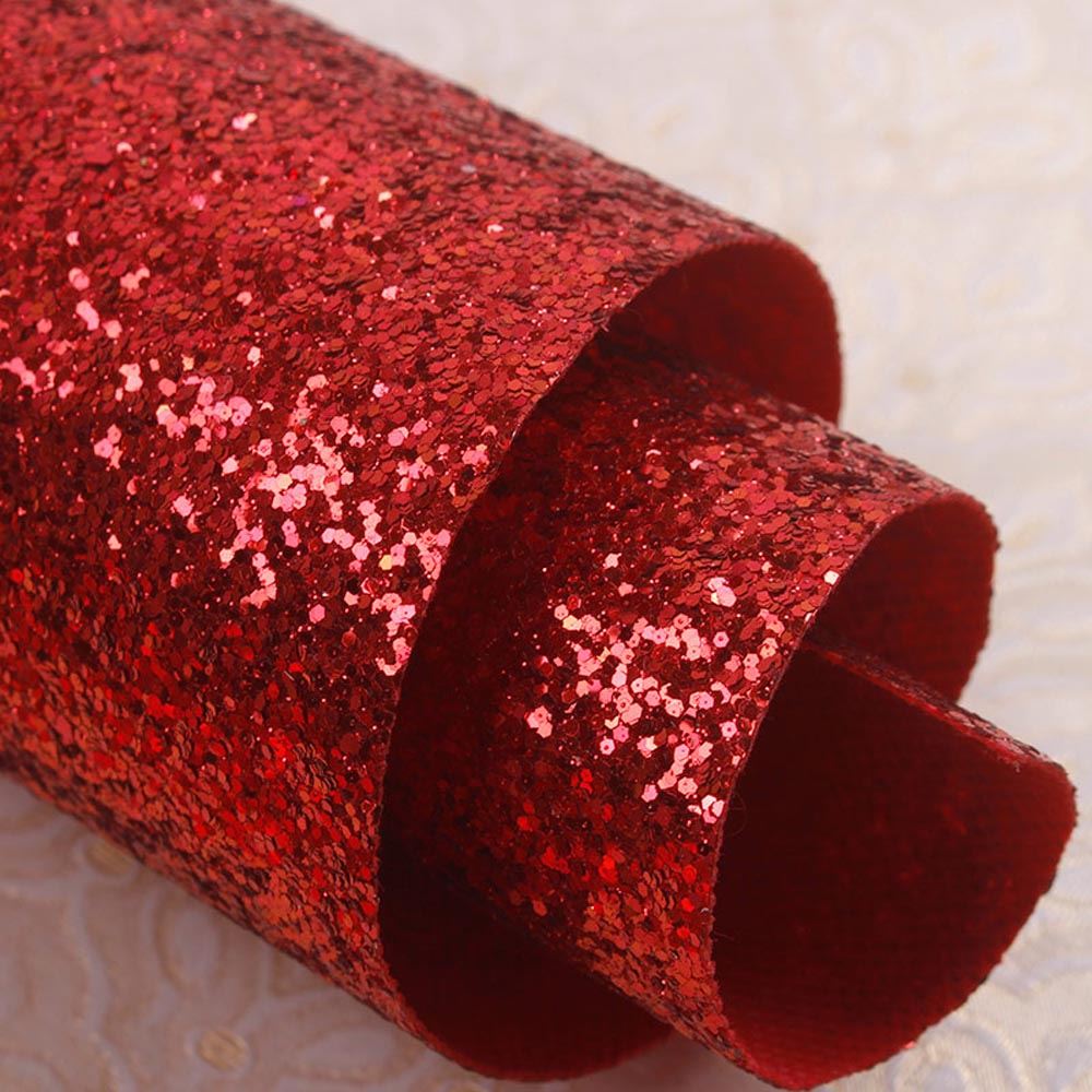 Chunky Glitter Fabric Wallpaper 16cm Borders