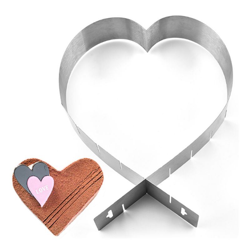 Adjustable Heart Cake Mould Tin