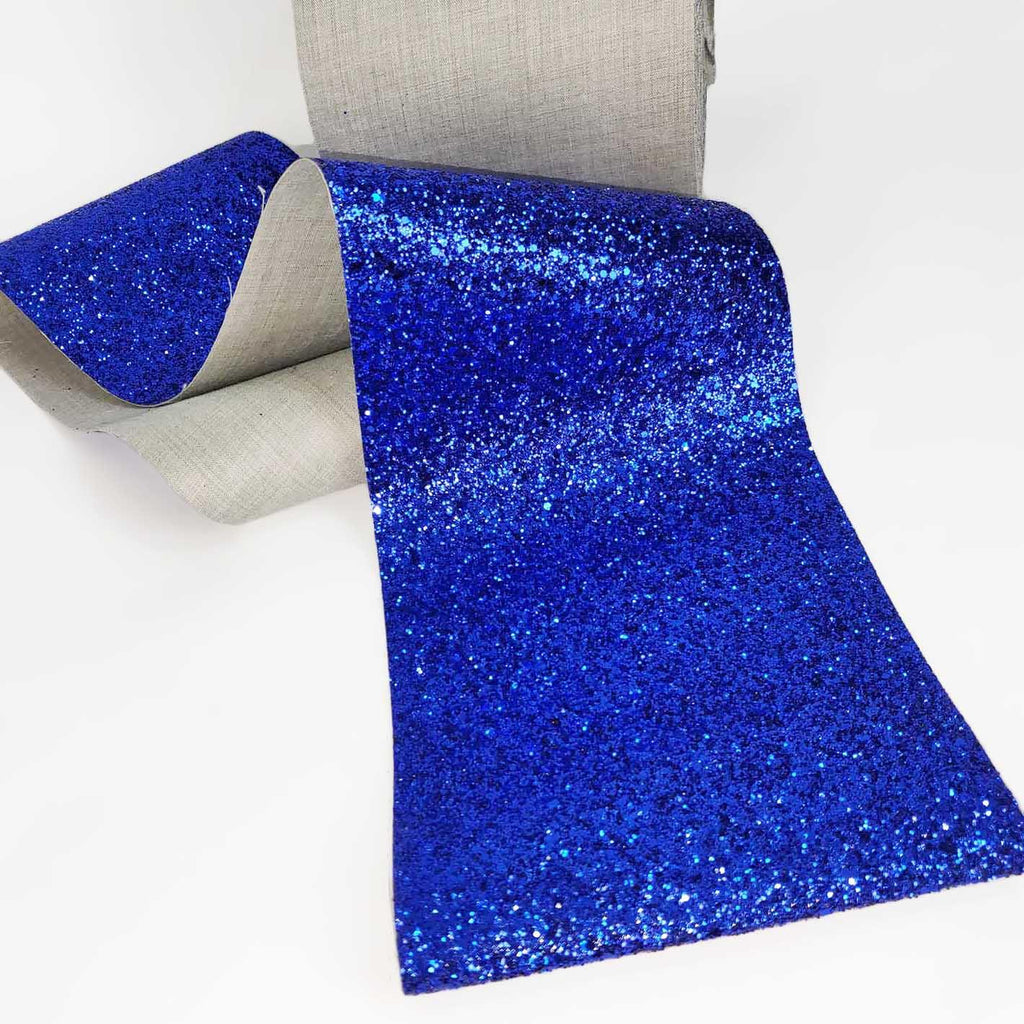 Chunky Glitter Fabric Wallpaper 16cm Borders