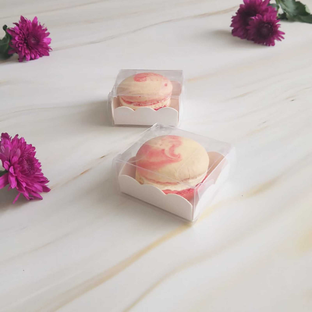 Long Clear PVC Macaron Boxes with Inserts