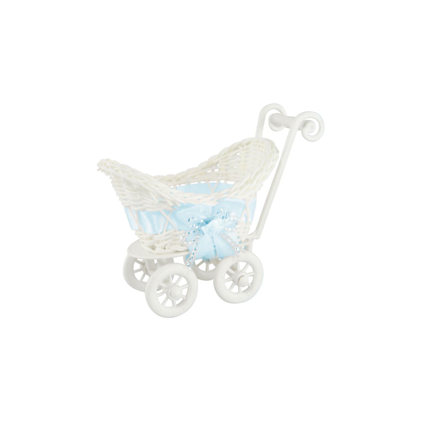 Mini Favour Size Prams with Ribbon
