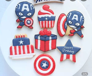 Set of 7 Captain America Cookie Cutters