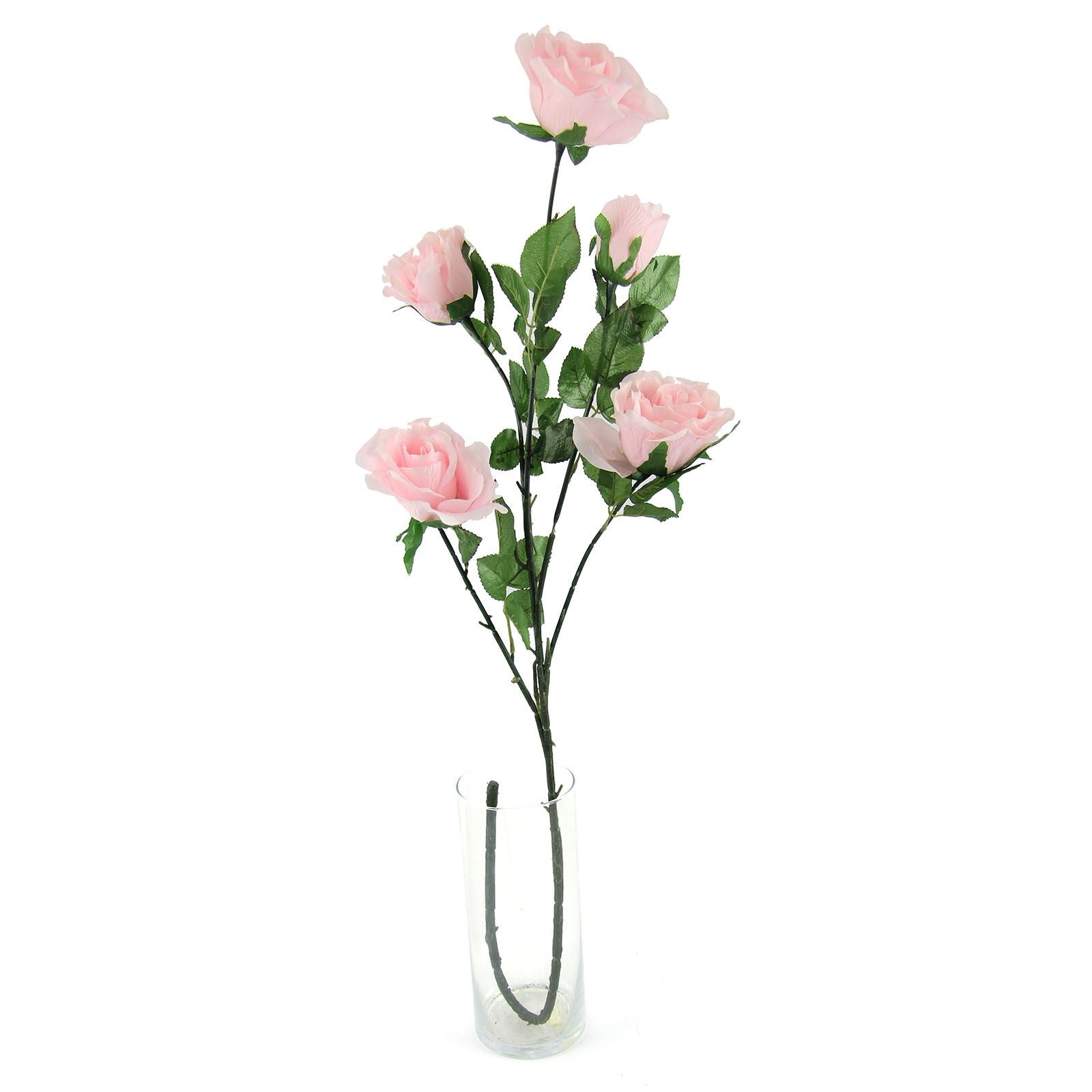 5 Head Large Open Rose Spray