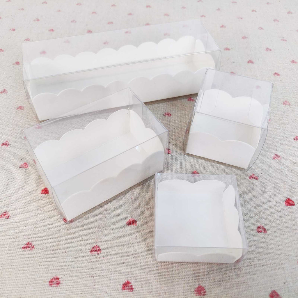 Long Clear PVC Macaron Boxes with Inserts