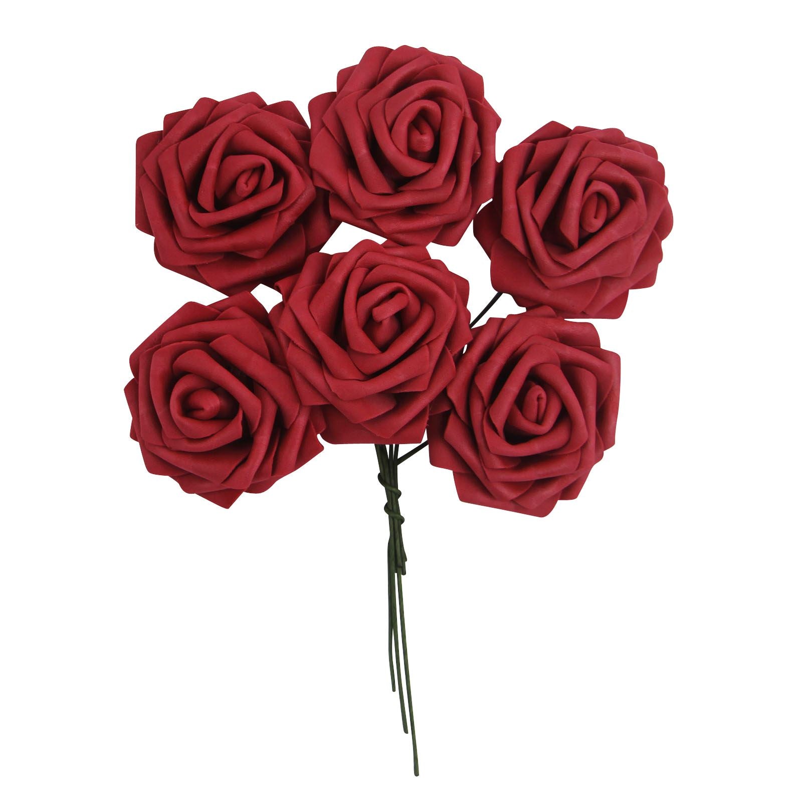 Colourfast Foam Roses - 6 Bunches - Large