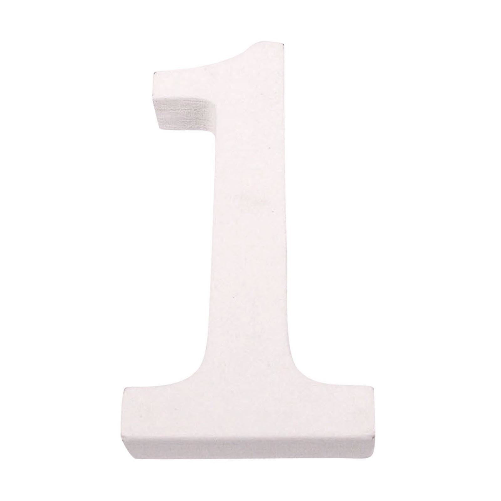 8cm White Painted Wooden Numbers and Alphabets