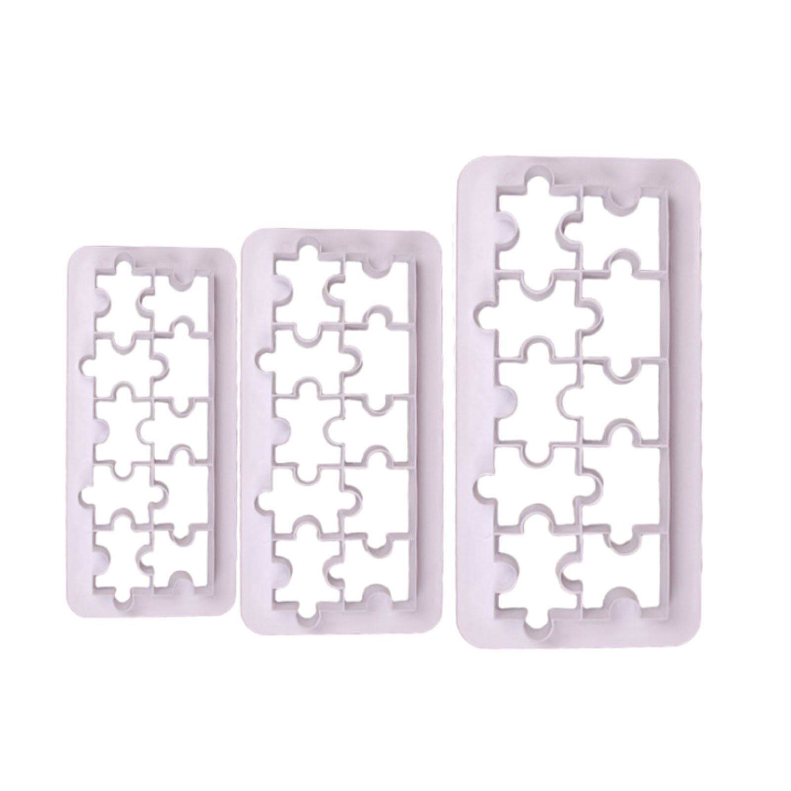 Set of 3 Shaped Plastic Fondant Cutters