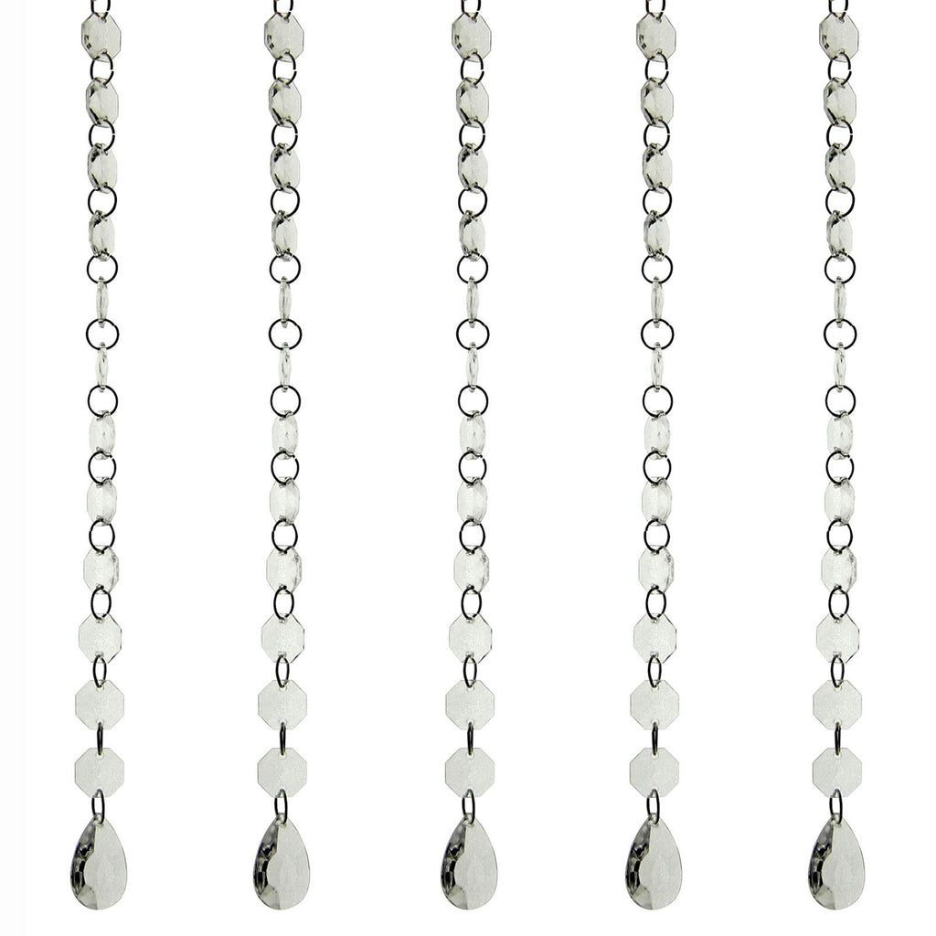 5x 30cm Acrylic Crystal Garlands with Droplets