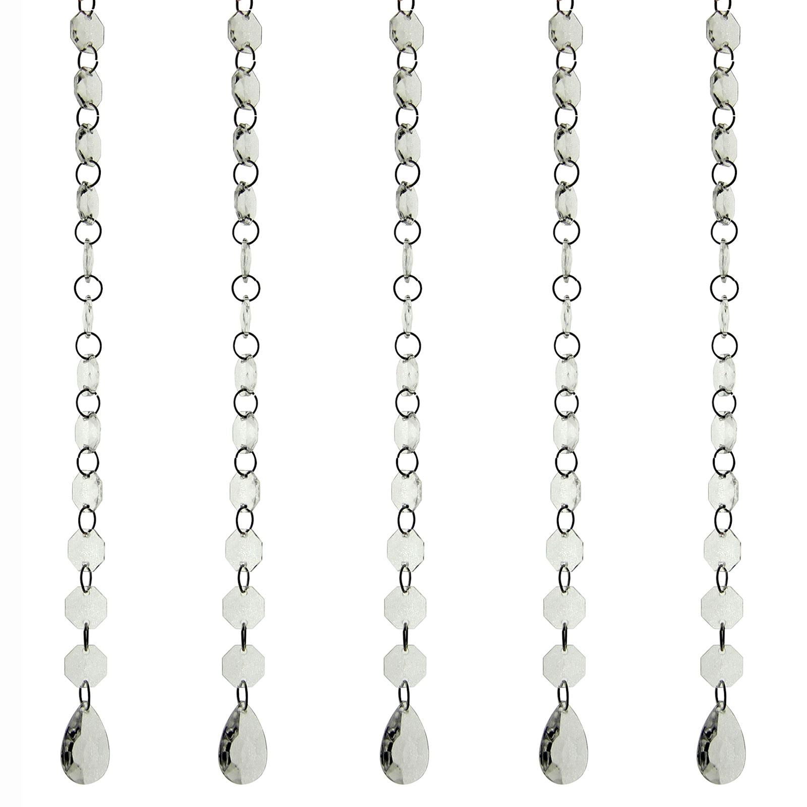 5x 30cm Acrylic Crystal Garlands with Droplets