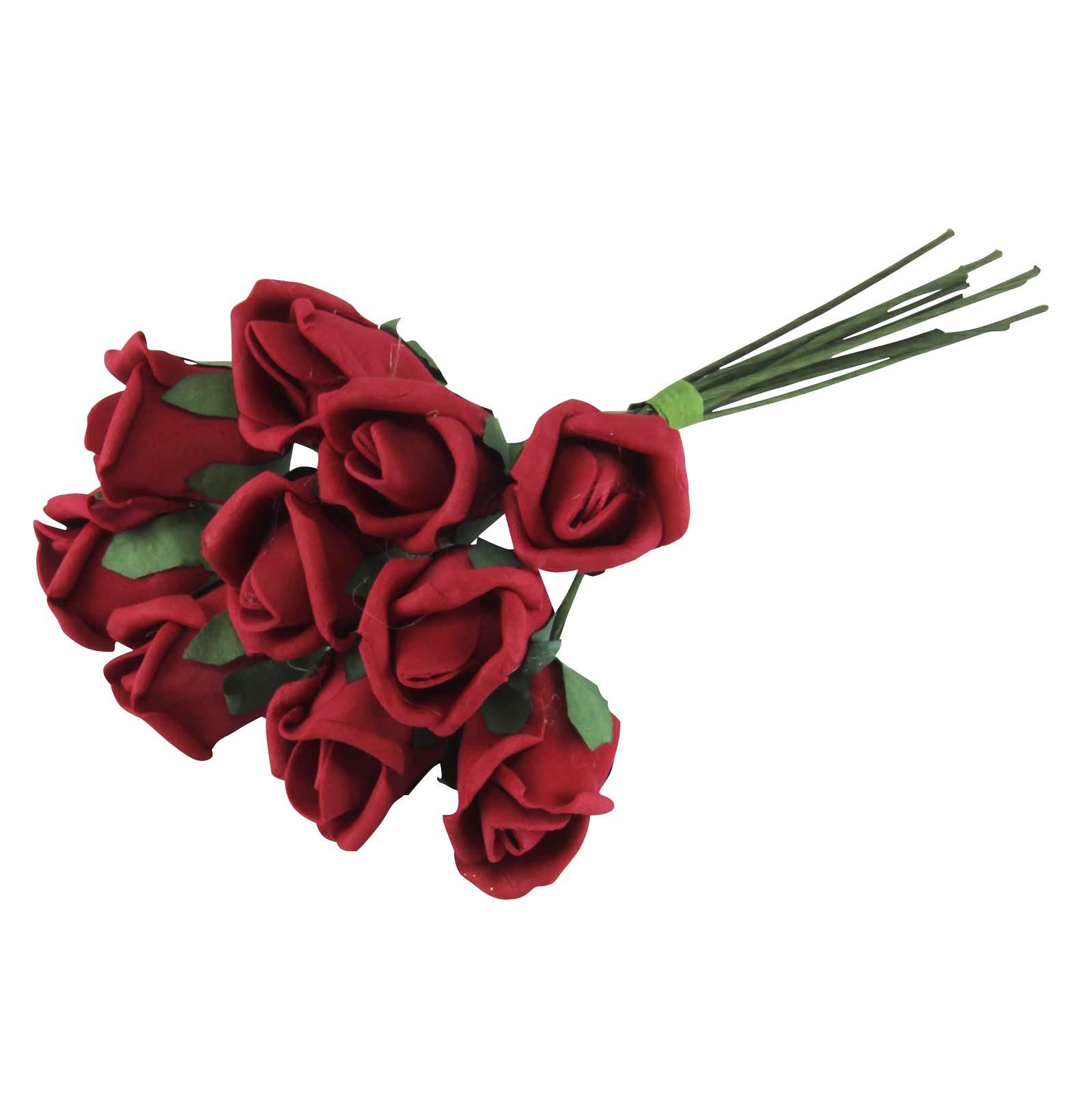Bunch of 10 Foam Rose Buds