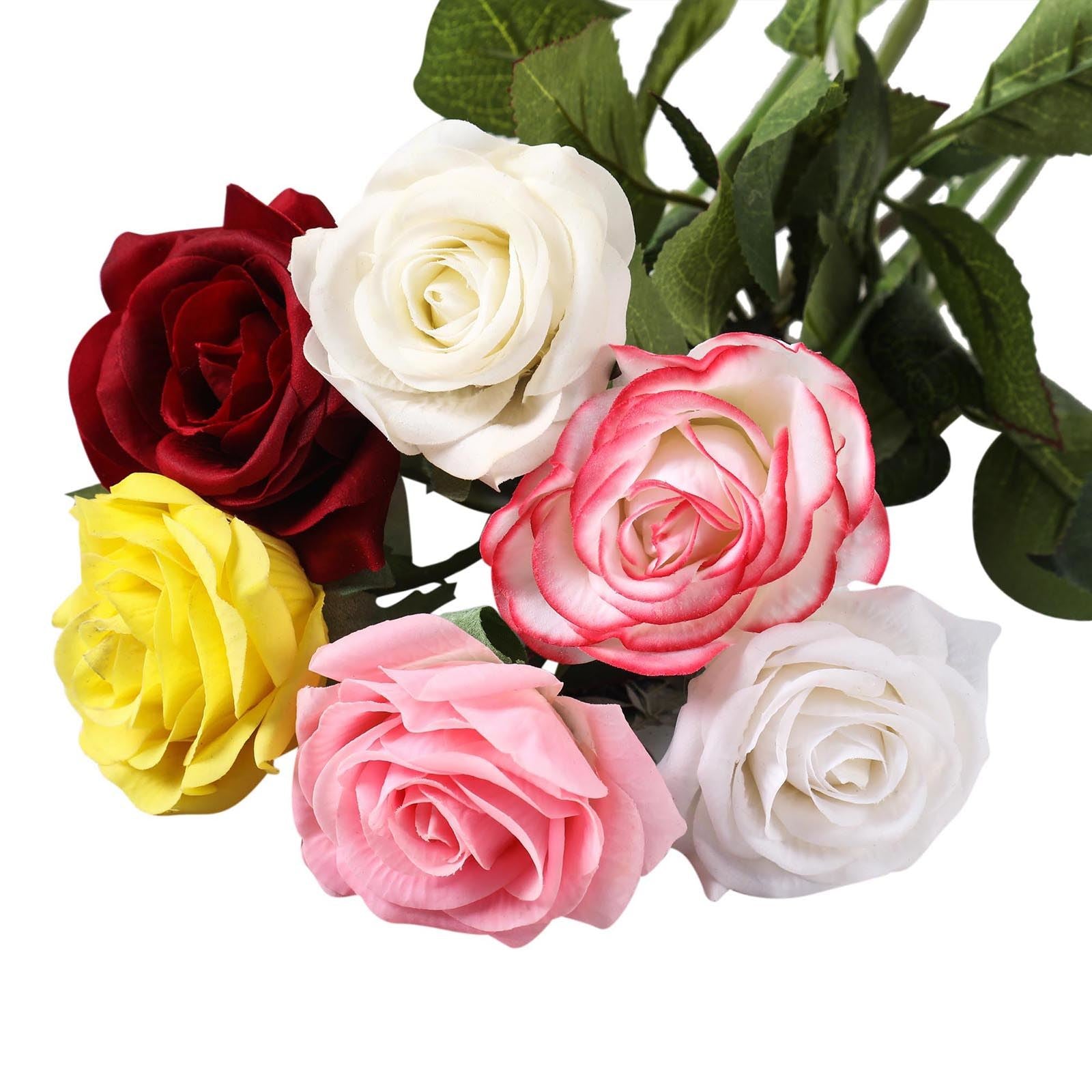 Deluxe Real Touch Open Artificial Roses