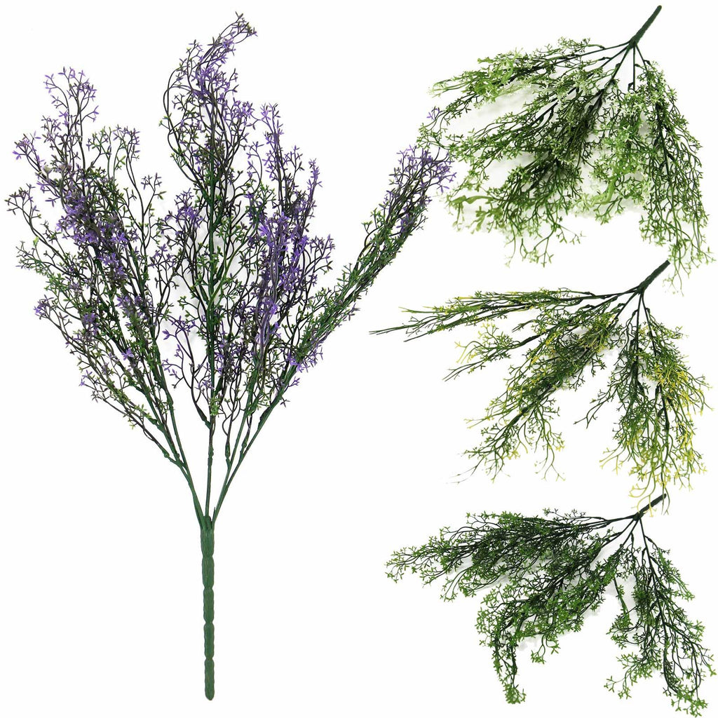Plastic Wispy Foliage Bunches with Coloured Tips