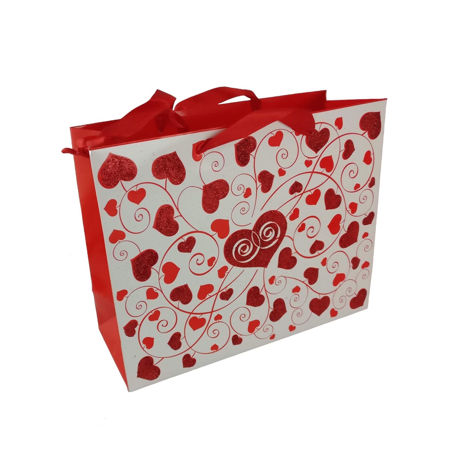 Glitter Heart Valentine Gift Bags