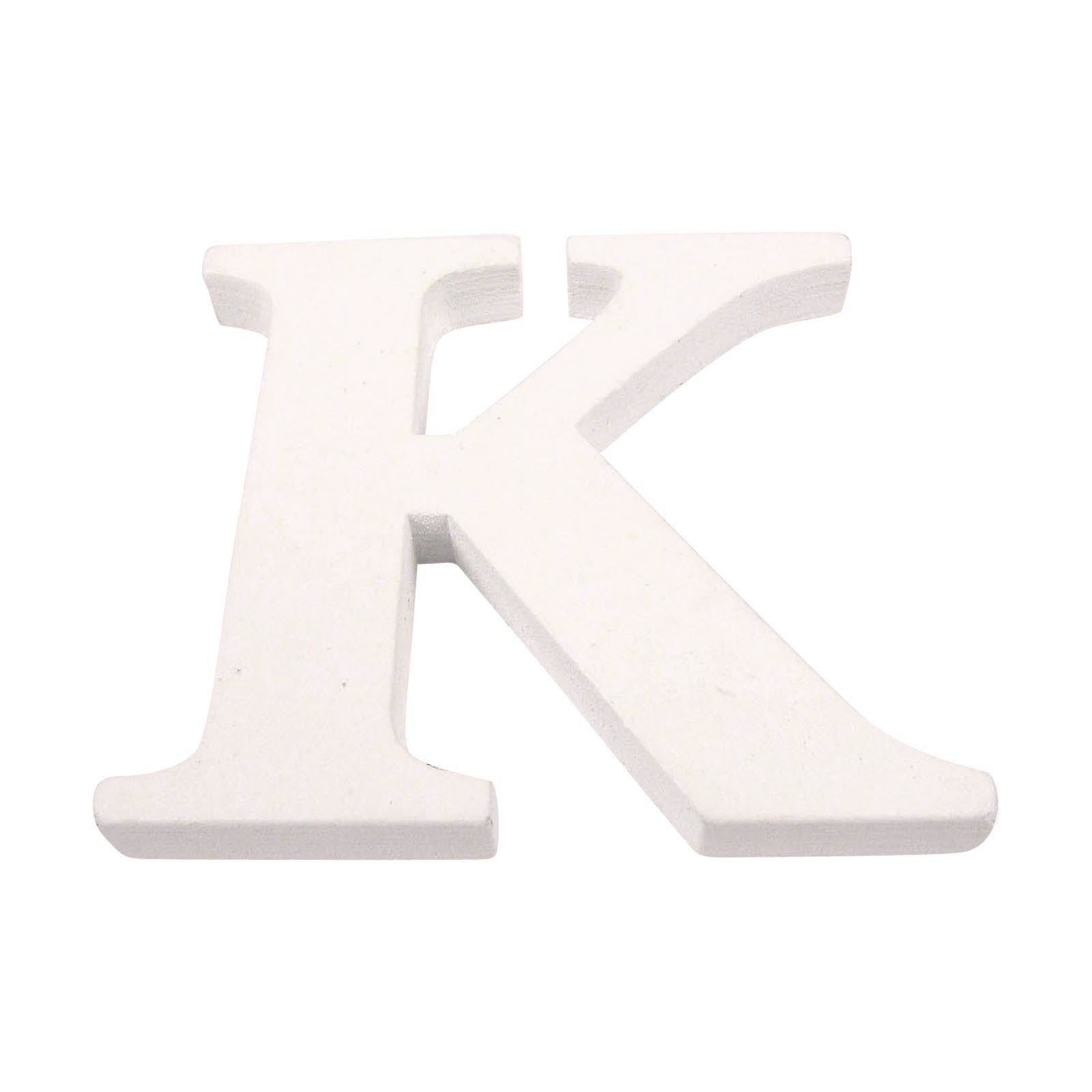 8cm White Painted Wooden Numbers and Alphabets