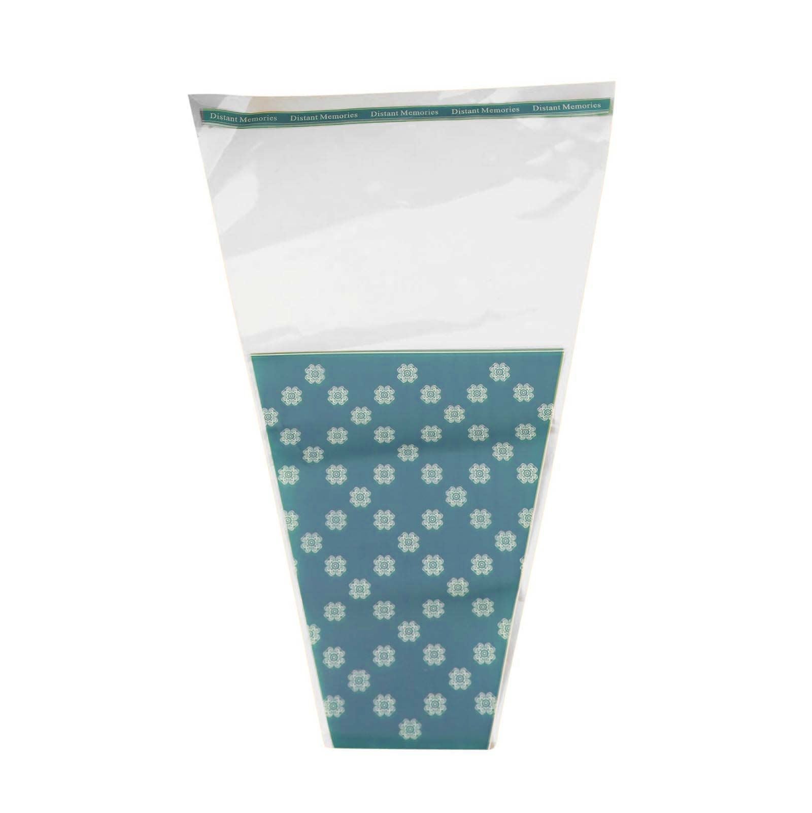 Coloured Printed Square Posy Wraps