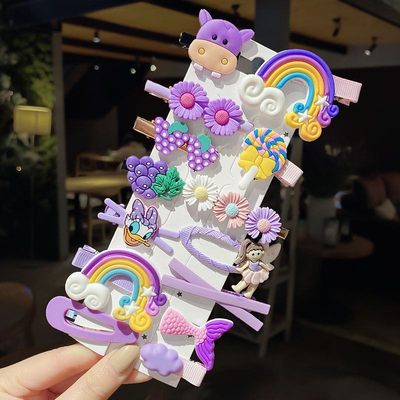 Candy Color Children's Hairpins - Pack of 14