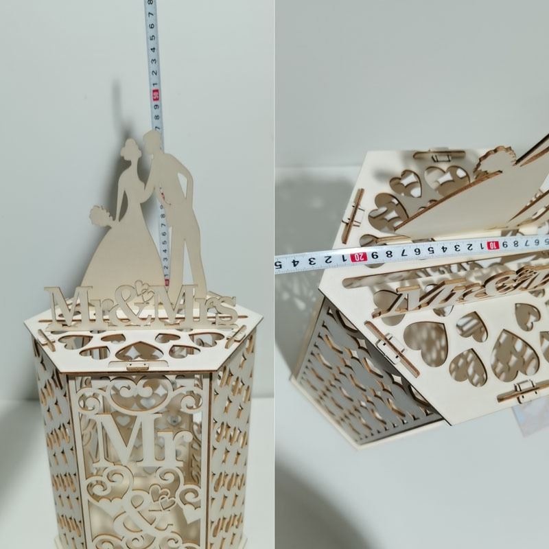 3D Laser Cut Mr & Mrs Wedding Post Box