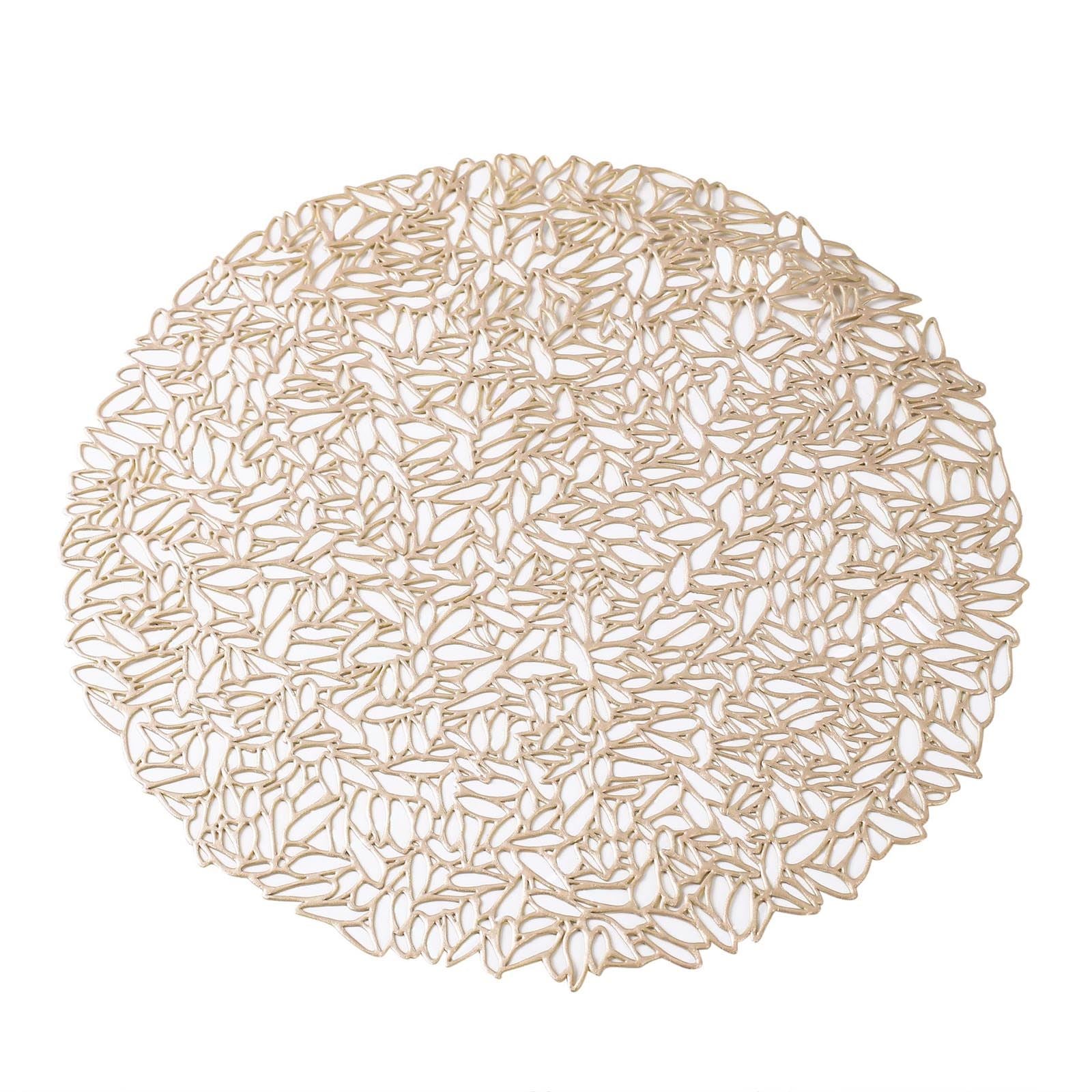 Pair of Wipeable Rubber Metallic Doilies