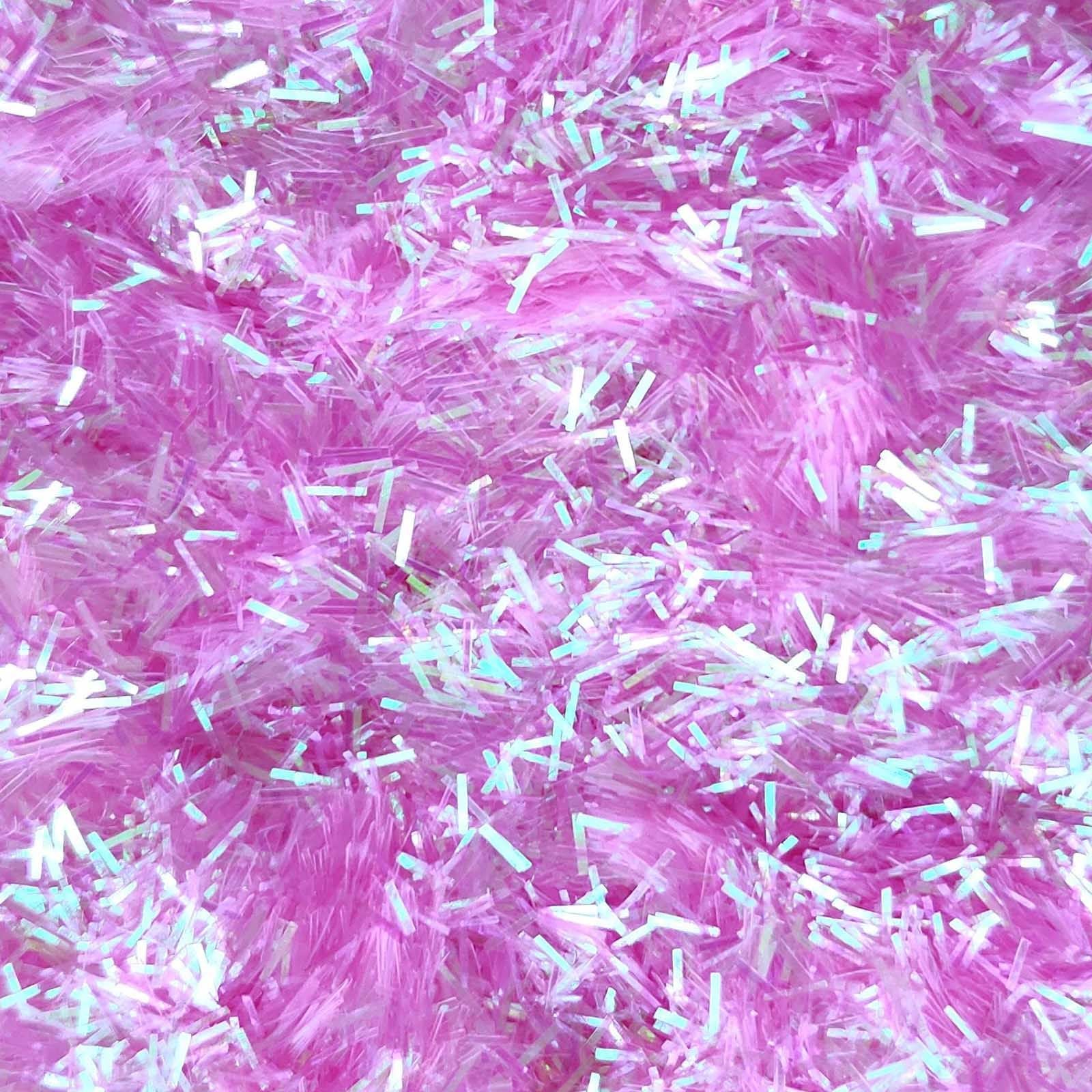 Glitter Elements - Iridescent Hot Pink - 3mm Tinsel