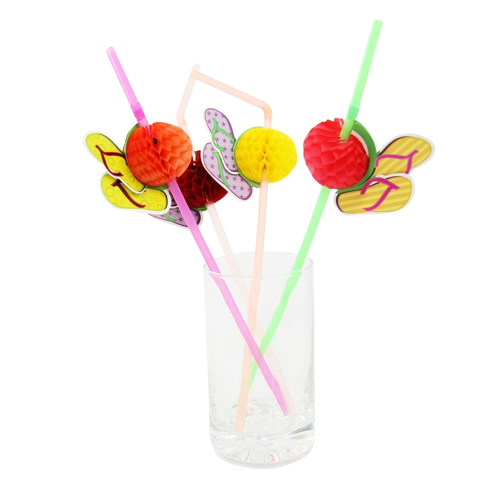 40x Assorted Funky Drinking Straws