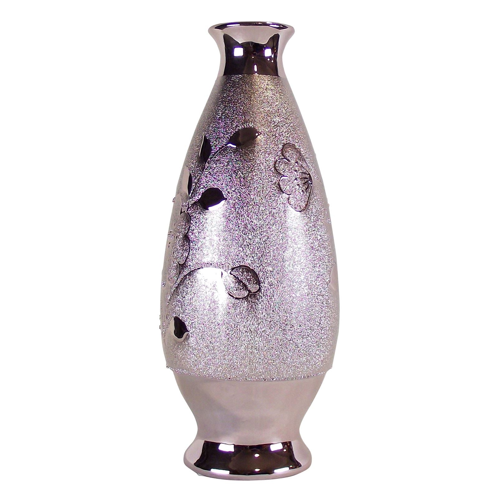 Pretty Pink Chrome Vases