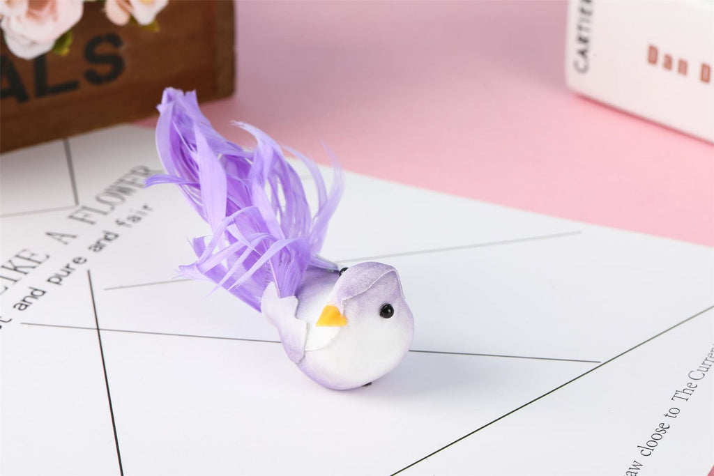 Set of 12 Feather Multicolour Premium Birds