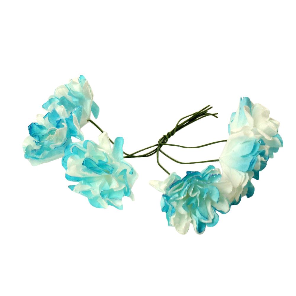 Bunch of 6 Mini Glittered Paper Carnations
