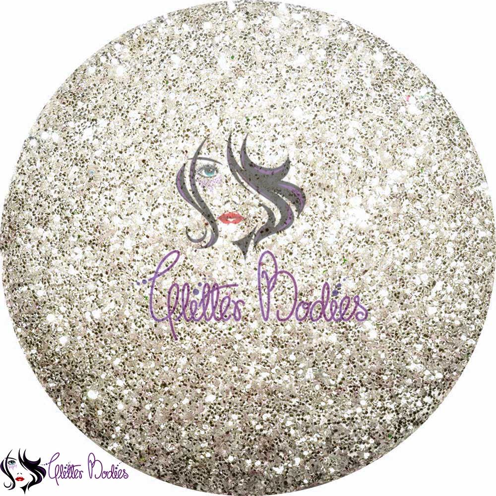 Glitterbodies Cosmetic Grade Fine Festival Glitter Pigments [Nickel ]