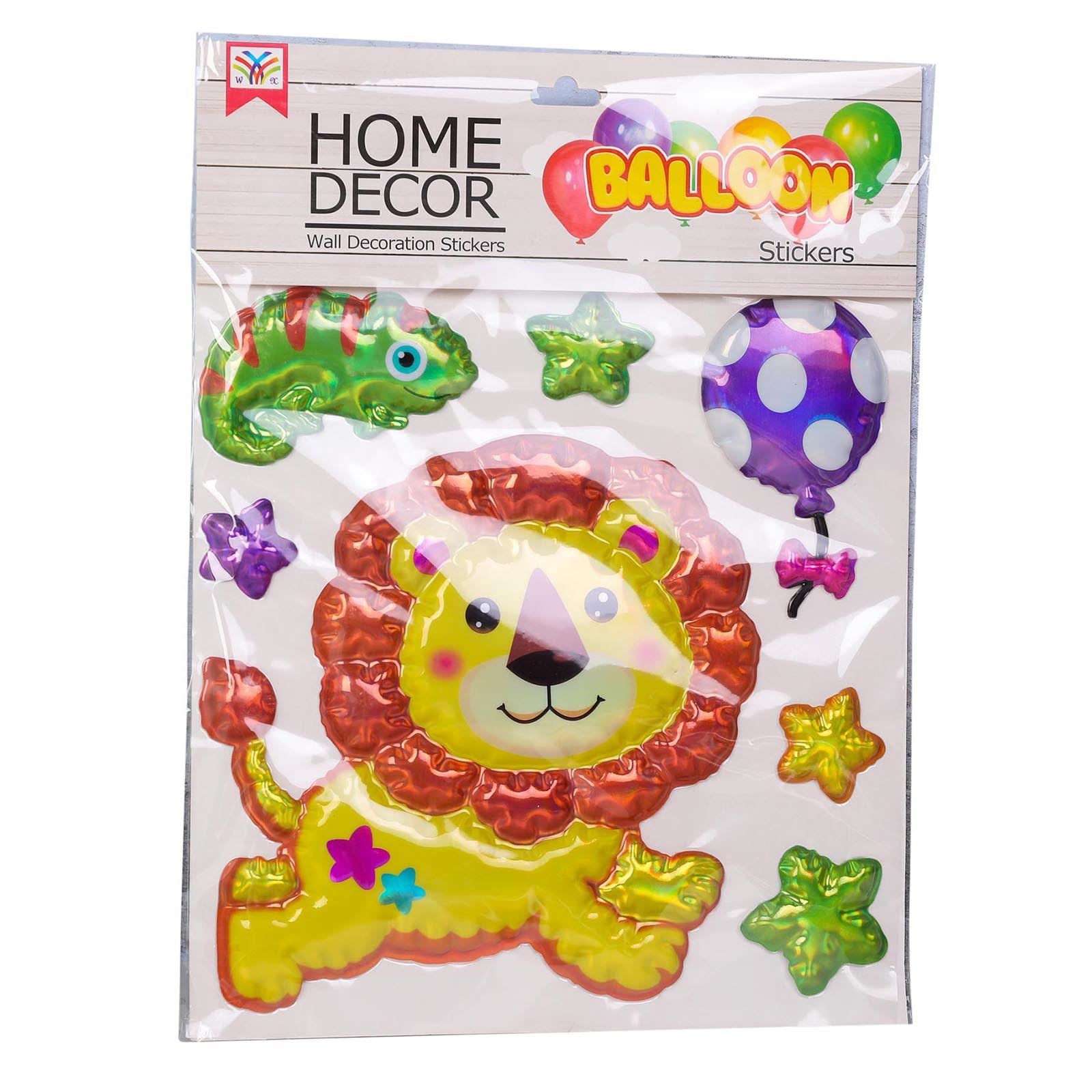 Large 3D Kids Shiny Wall Stickers