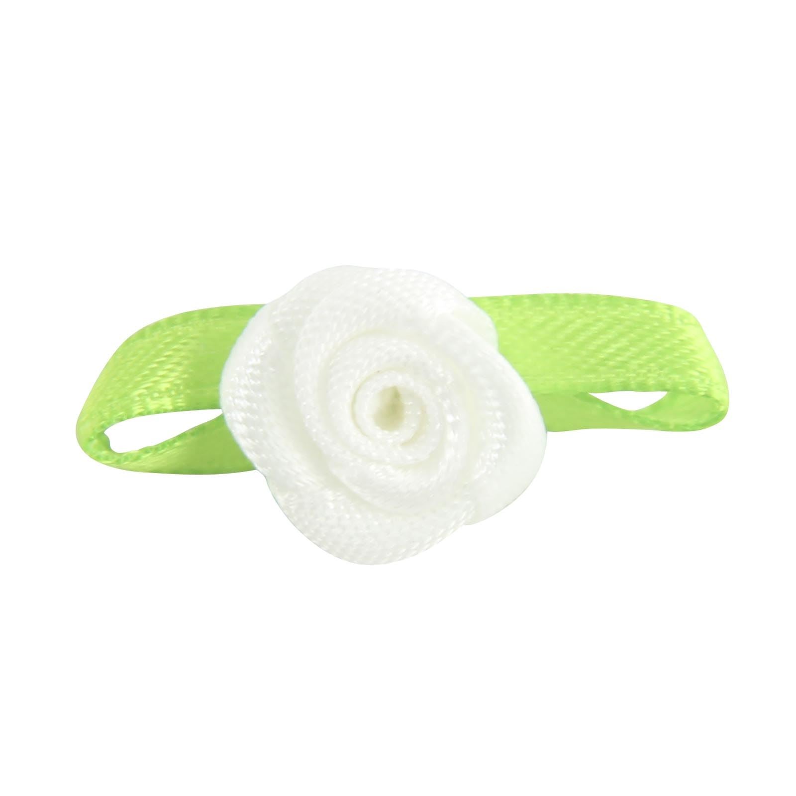 15mm Satin Ribbon Roses