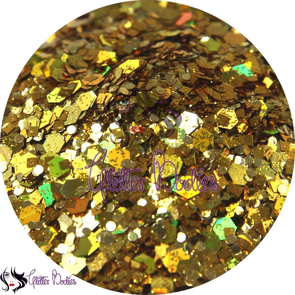 Glitterbodies Cosmetic Grade Festival Glitter Cocktail Multi Grade Chunky  [Pharaos Treasure]