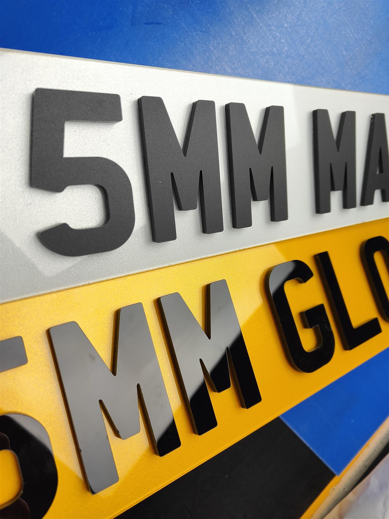 Premium Acrylic 4D License Plate Letters 79 x 50mm Wholesale Bulk Digits 3D