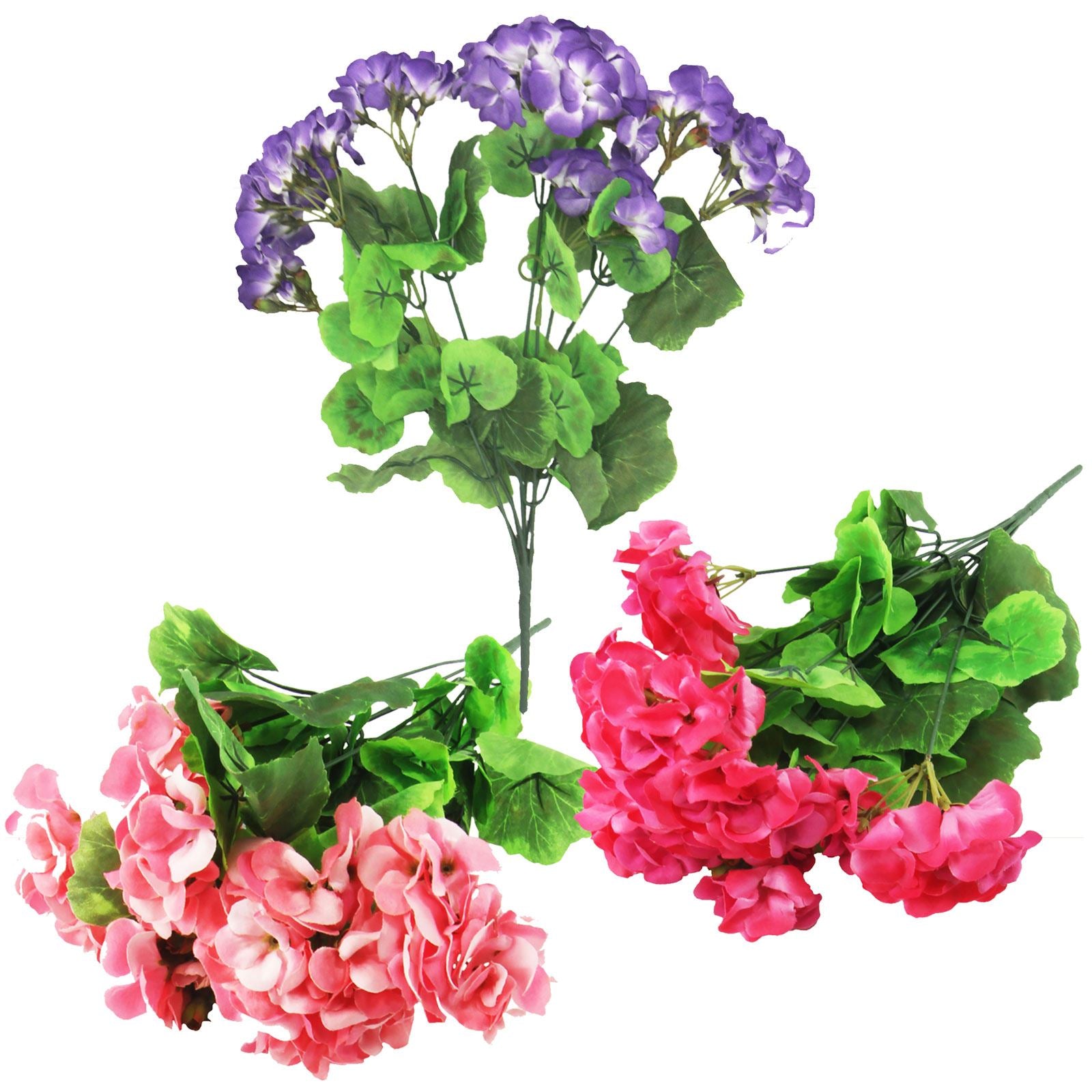 Artificial Geranium Bouquet