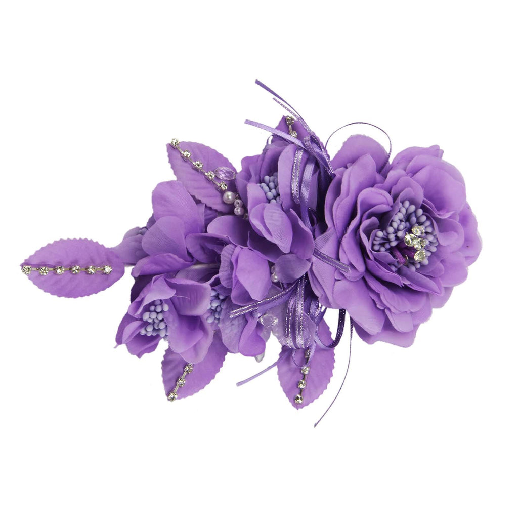 Long Premium Rose and Diamante Fascinator