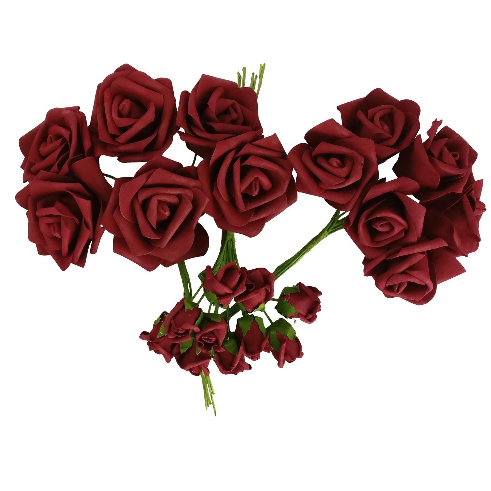 Colourfast Foam Roses - 6 Bunches - Regular